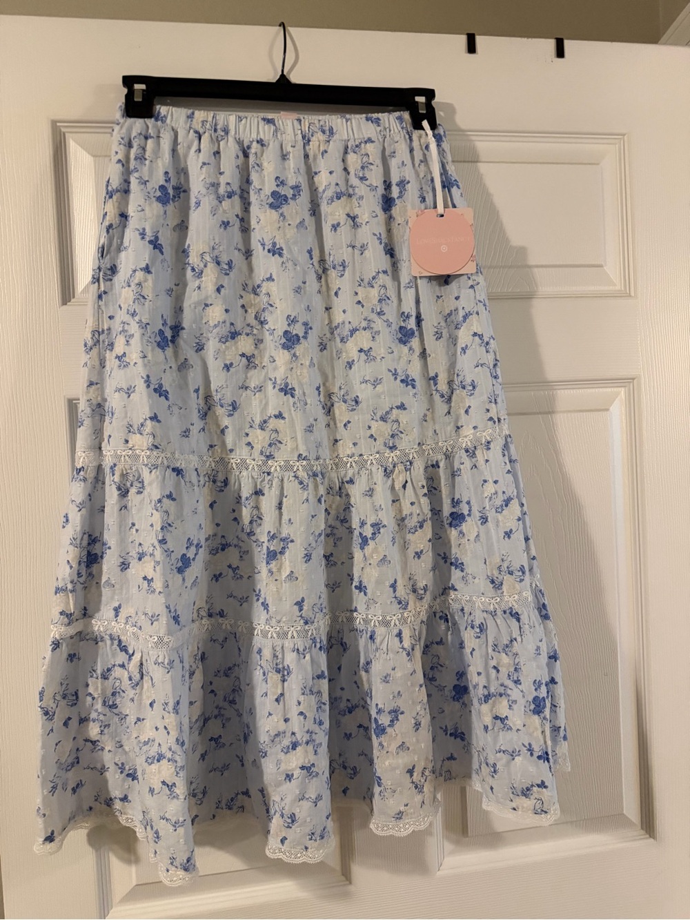 LoveShackFancy X Target Girls Isla Everblooming Rosettes Tiered Maxi Skirt